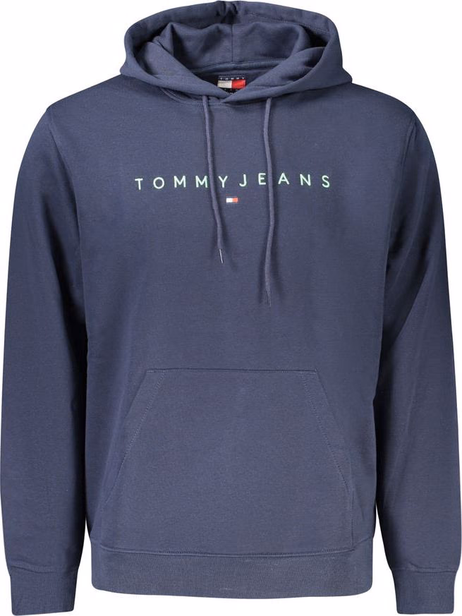Tommy Hilfiger Blue Cotton Men's Hoodie Sweatshirt