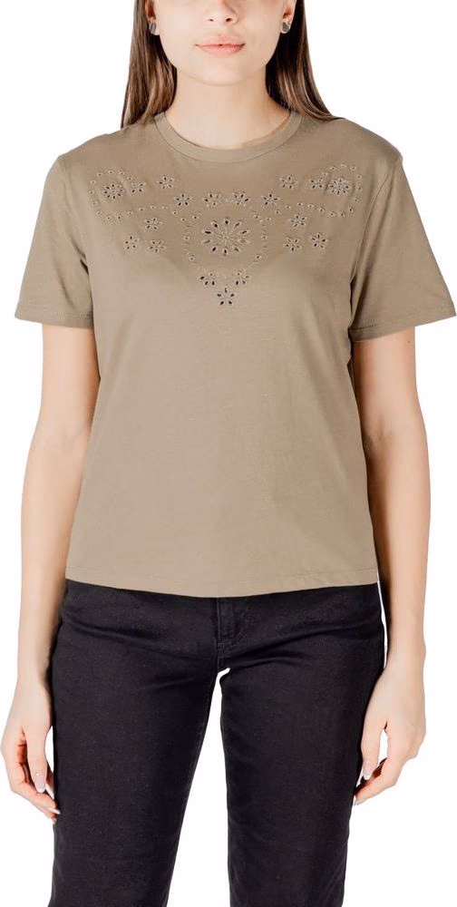 Jacqueline De Yong Bicolor Cotton T-Shirt