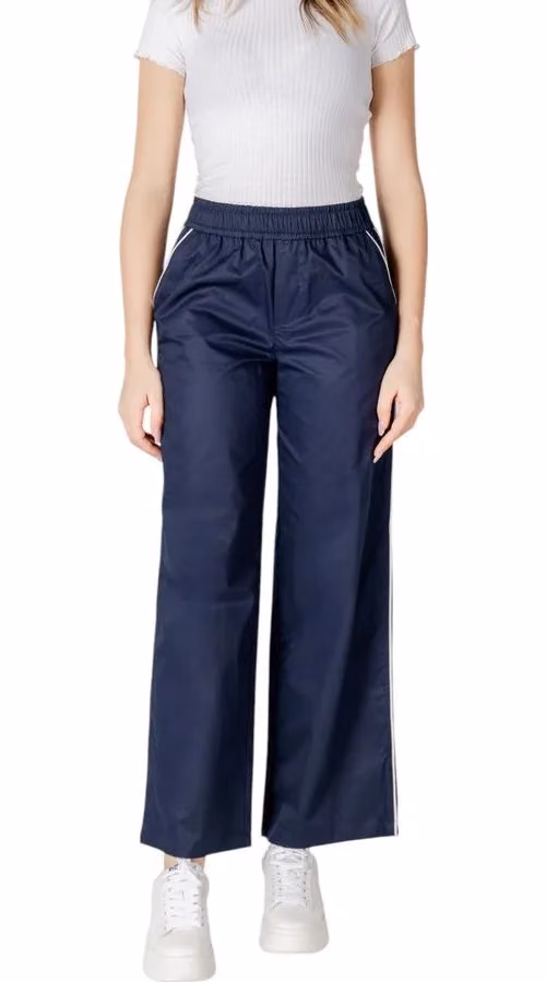 Only Blue Cotton Casual Pants