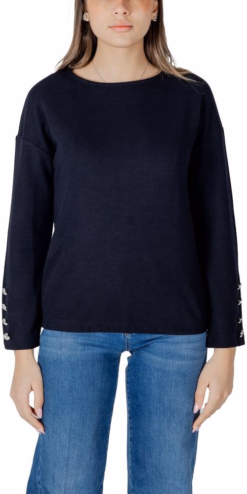 Street One Blue Polyester Sweatshirt