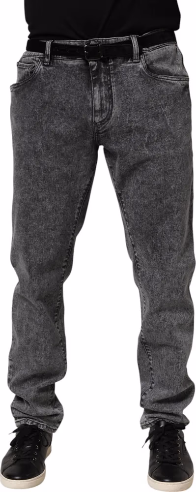 Dolce & Gabbana Gray Cotton Slim Fit Denim Trouser Jeans