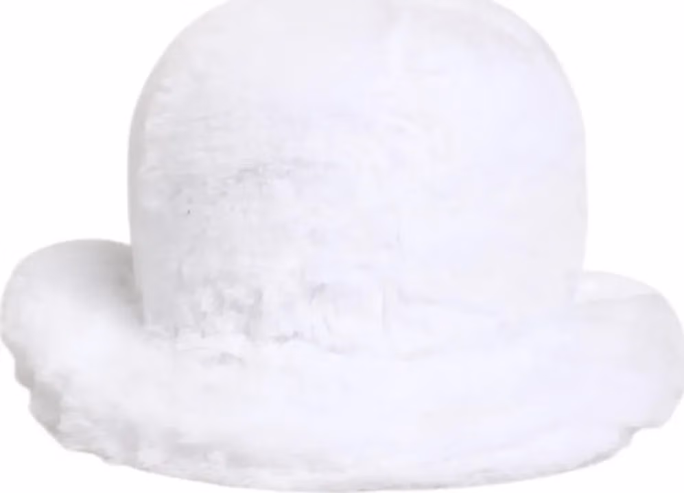 Dolce & Gabbana White Modacrylic Fur Bucket Men Capello Hat