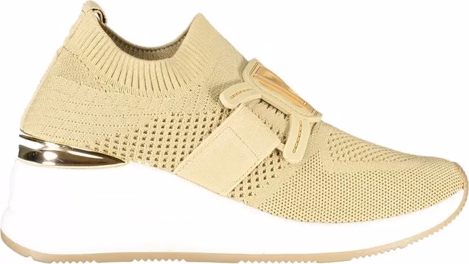 Laura Biagiotti Beige Polyurethane Women Sneaker