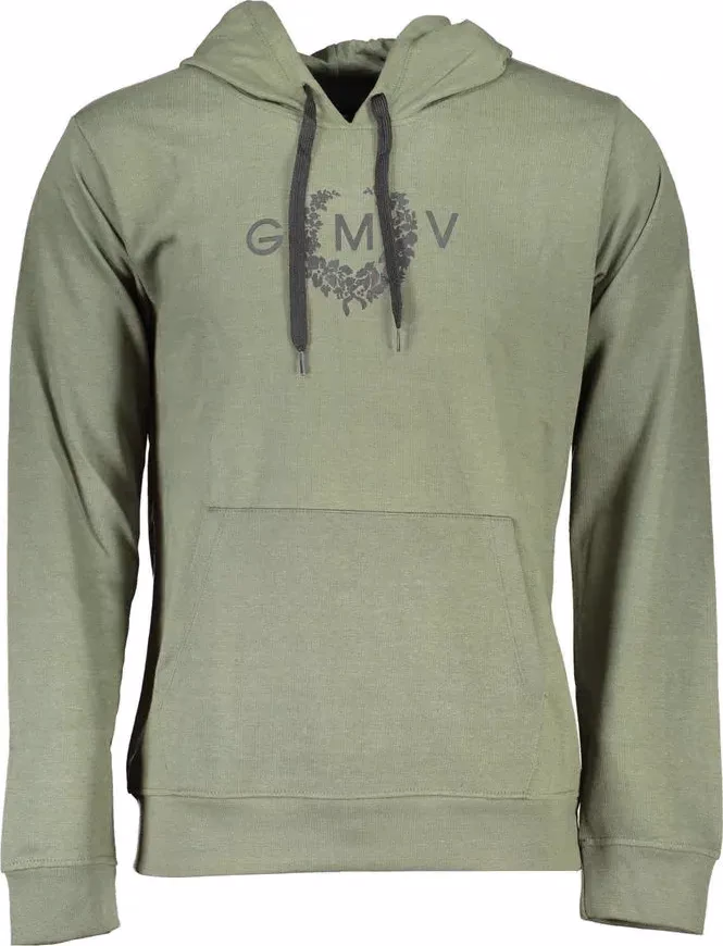 Gianmarco Venturi Verde Cotton Mens Hoodie