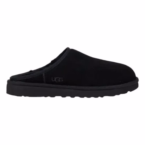UGG Black Suede Leather Clogs