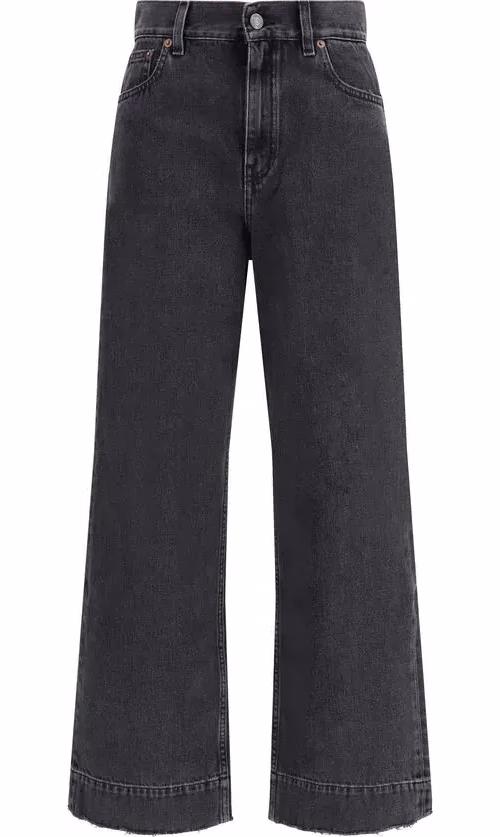 Chloé Black Cotton High-Waisted Jean