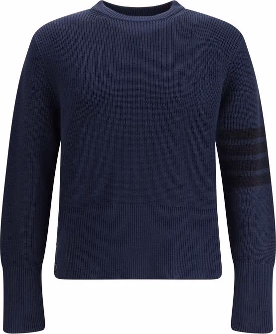 Thom Browne Blue Cotton Sweatshirt